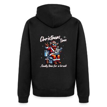 Père Noël Noël Hommes et femmes - Veste à capuche bio Premium Unisexe - noir - Dos - Nico (187cm)