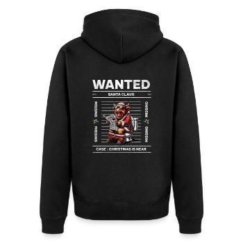Père Noël Noël Hommes et femmes - Veste à capuche bio Premium Unisexe - noir - Dos - Nico (187cm)