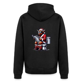 Père Noël Noël Hommes et femmes - Veste à capuche bio Premium Unisexe - noir - Dos - Nico (187cm)