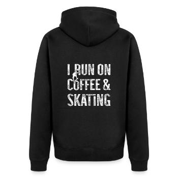 Skateboard Art For Boys Girls Men Skateboard Gifts - Unisex Premium Bio Zip Hoodie - Schwarz - Hinten - Nico (187cm)