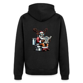 Père Noël Noël Hommes et femmes - Veste à capuche bio Premium Unisexe - noir - Dos - Nico (187cm)