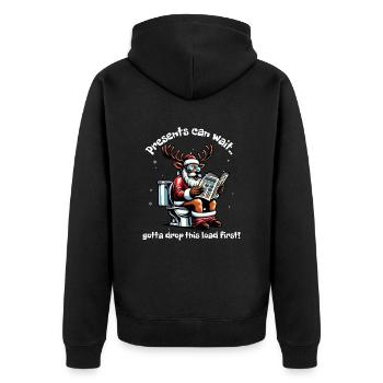 Père Noël Noël Hommes et femmes - Veste à capuche bio Premium Unisexe - noir - Dos - Nico (187cm)