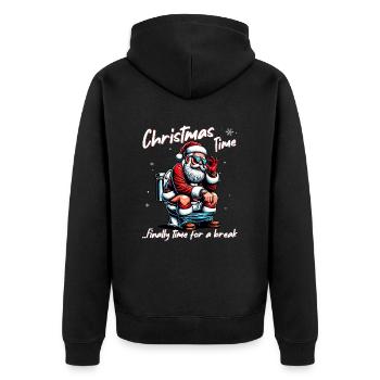 Père Noël Noël Hommes et femmes - Veste à capuche bio Premium Unisexe - noir - Dos - Nico (187cm)