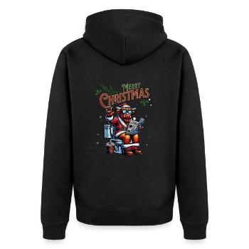 Père Noël Noël Hommes et femmes - Veste à capuche bio Premium Unisexe - noir - Dos - Nico (187cm)