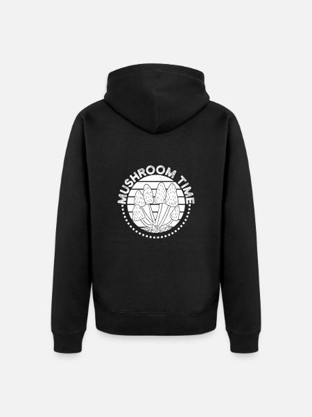 Morilles Temps Champignon - Veste à capuche bio Premium Unisexe - noir