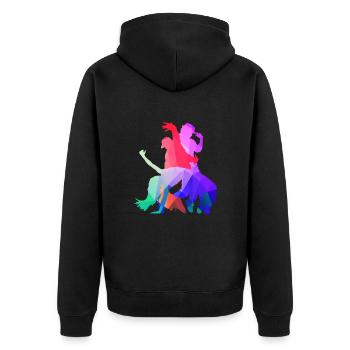 breakdancer bboy - Unisex Premium Bio Zip Hoodie - Schwarz - Hinten - Nico (187cm)