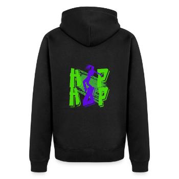 Dancer, dancing, illustration, dancer, graffiti - Unisex Premium Organic Zip Hoodie - black - Back - Nico (187cm)