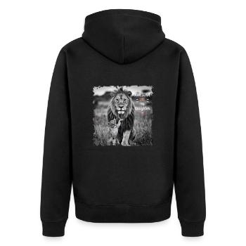 Awesome Like My Daughter Dad Father's Day & Mother's Day - Unisex Premium Organic Zip Hoodie - black - Back - Nico (187cm)