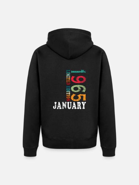 60 Jahre Geburtstag Geboren Im Januar 1965 - Ekologisk premiumluvjack unisex - svart