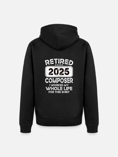 Retired Composer 2025 - Unisex Premium Organic Zip Hoodie - black