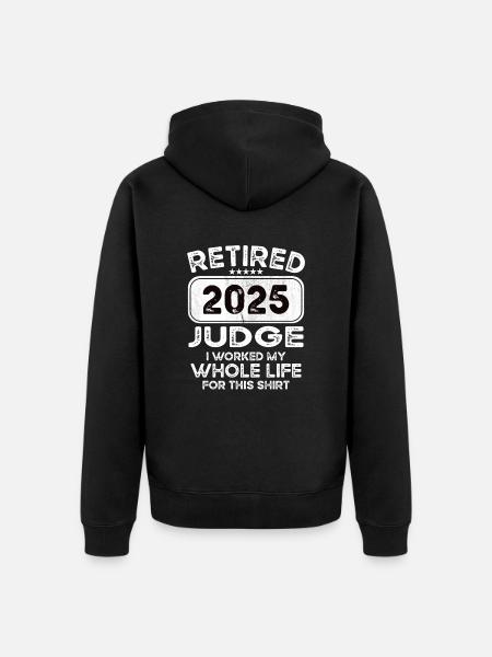 Retired Judge 2025 - Unisex Premium Organic Zip Hoodie - black