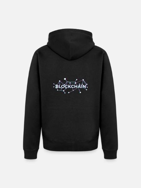 Blockchain - Unisex Premium Organic Zip Hoodie - black