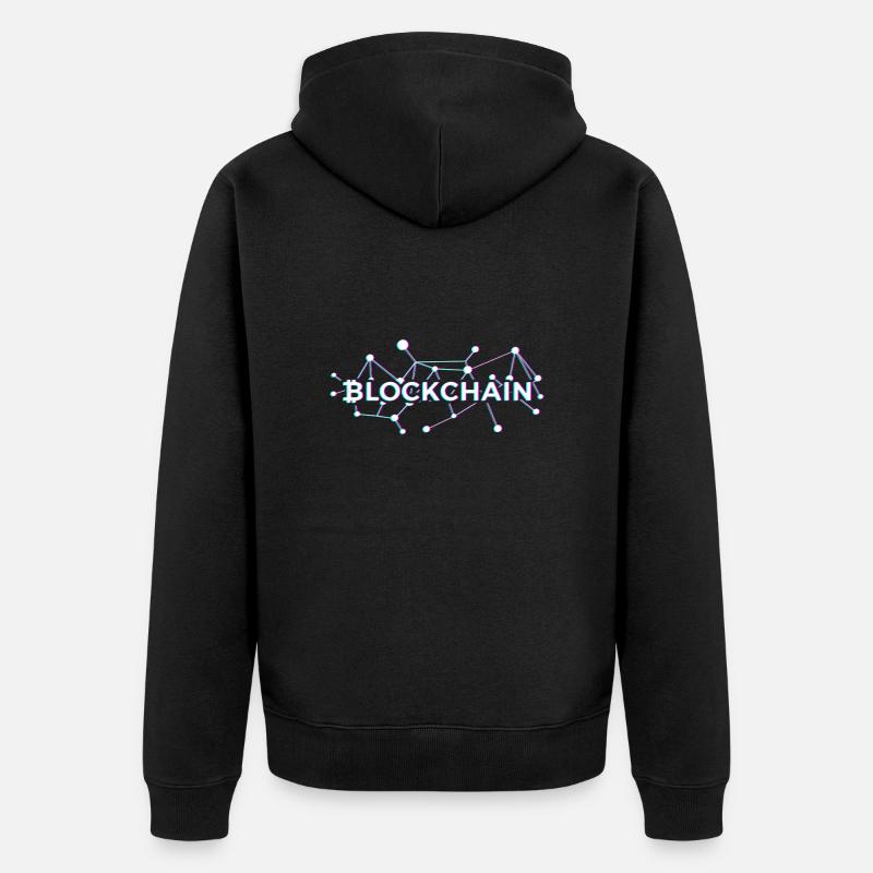 Chaîne de blocs - Veste à capuche bio Premium Unisexe - noir