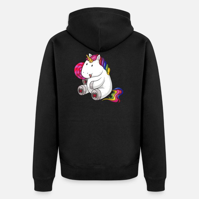 Lolli Einhorn Comic - Veste à capuche bio Premium Unisexe - noir