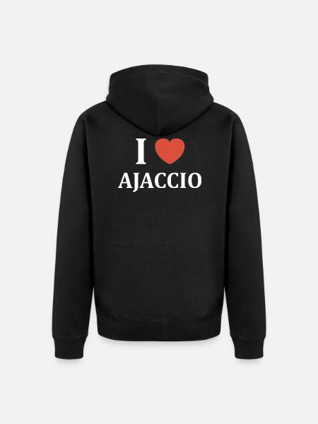i love ajaccio - Veste à capuche bio Premium Unisexe - noir