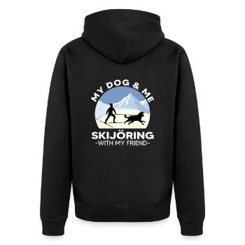 Skijoring Hundesport Zughund Skijoering - Veste à capuche bio Premium Unisexe - noir - Dos - Nico (187cm)
