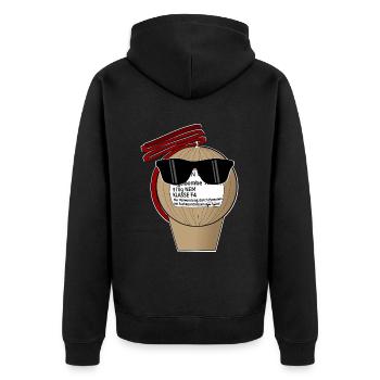 Pyro Sunglasses - Unisex Premium Organic Zip Hoodie - black - Back - Nico (187cm)