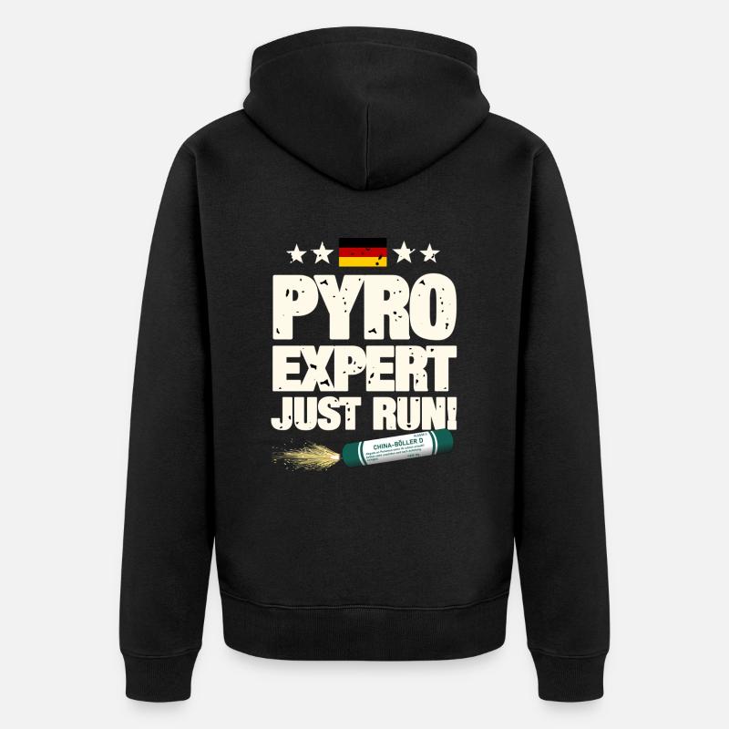 Pyro Expert - Veste à capuche bio Premium Unisexe - noir