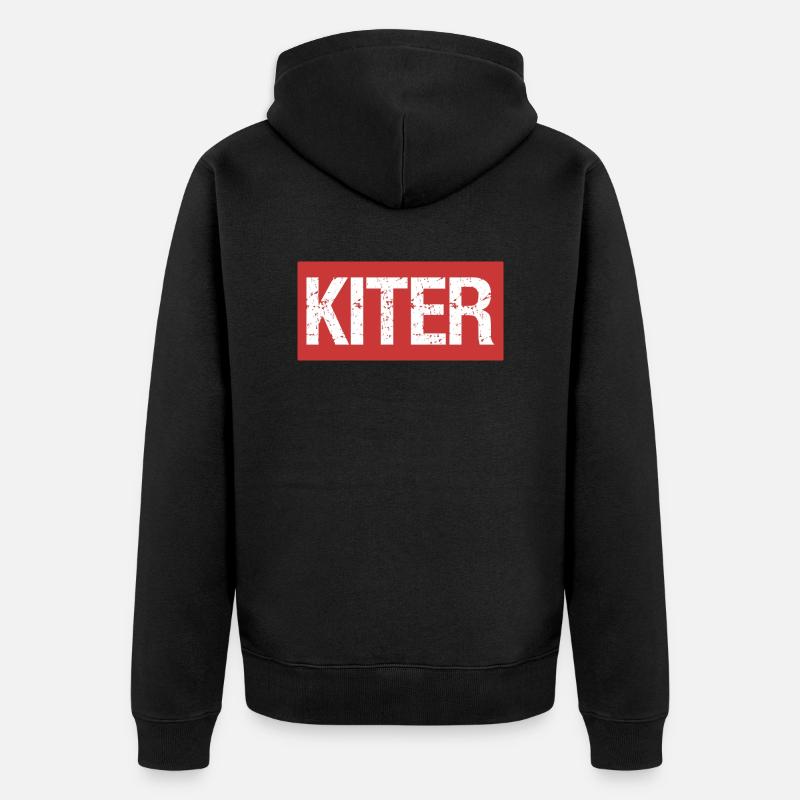 Kiter - Unisex Premium Bio Zip Hoodie - Schwarz