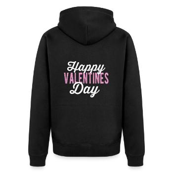Joyeuse Saint-Valentin Cadeau de Saint-Valentin Amour - Veste à capuche bio Premium Unisexe - noir - Dos - Nico (187cm)