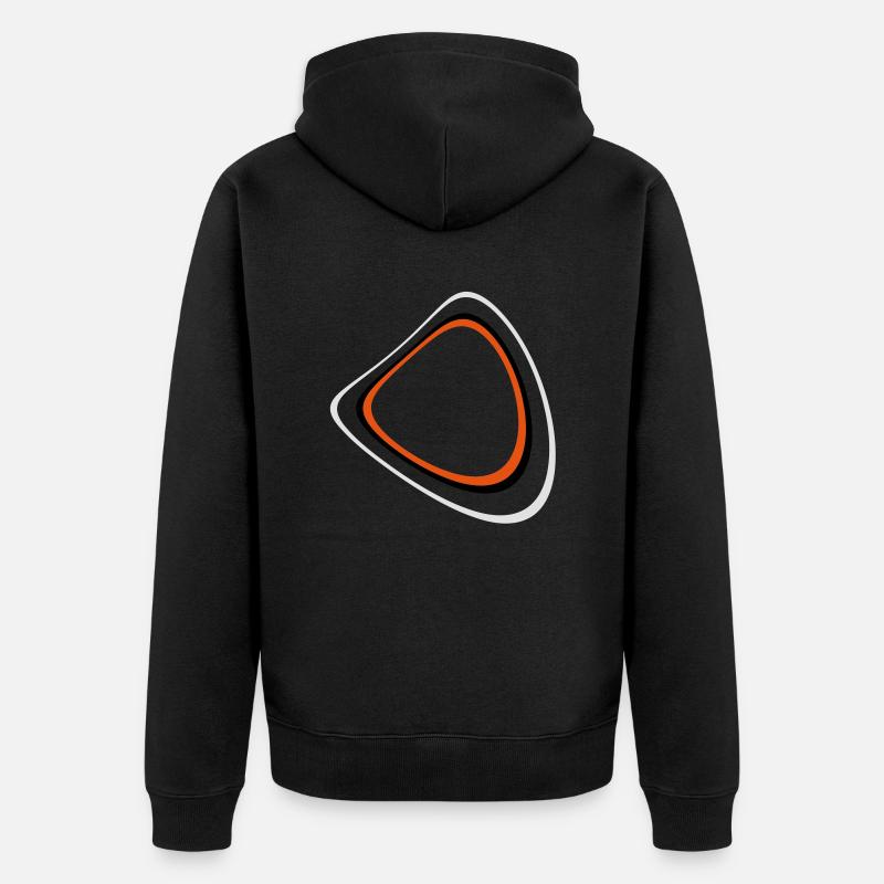 Rétro Circleage - Veste à capuche bio Premium Unisexe - noir