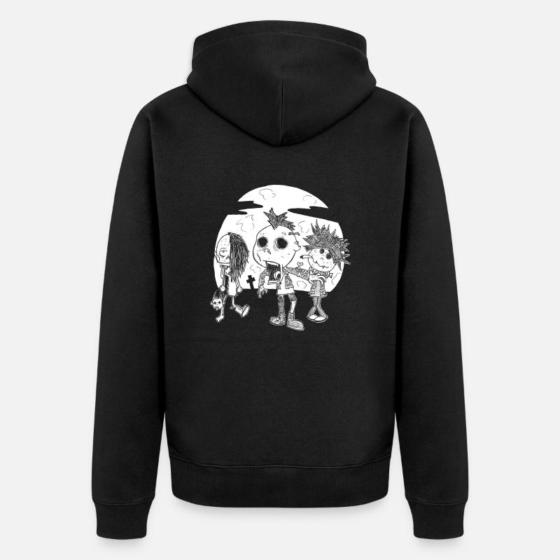 Horrorpunks - Unisex Premium Bio Zip Hoodie - Schwarz
