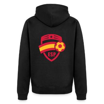 Blason de football d'Espagne 02 - Veste à capuche bio Premium Unisexe - noir - Dos - Nico (187cm)