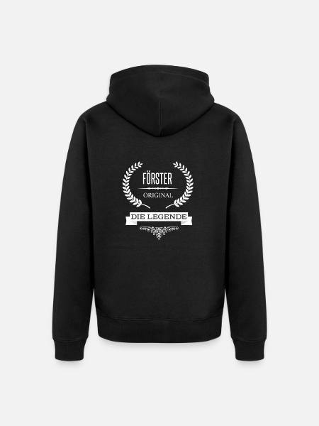 Förster - Unisex Premium Bio Zip Hoodie - Schwarz