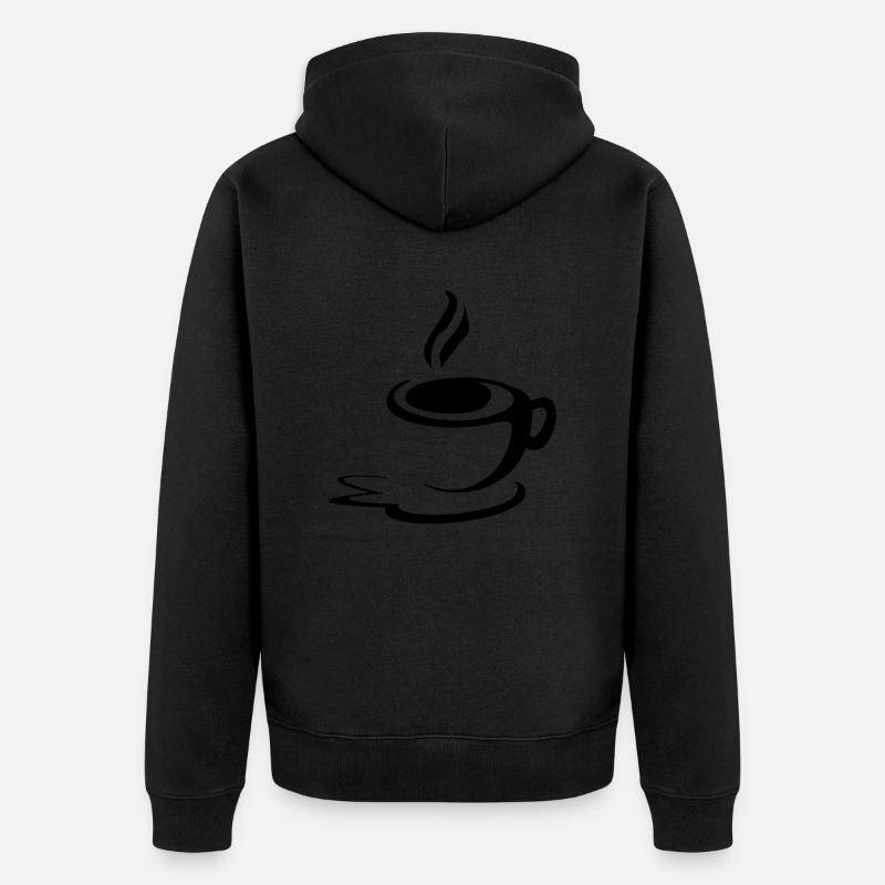 Kaffeetasse - Unisex Premium Bio Zip Hoodie - Schwarz