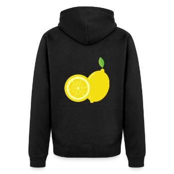 Citron - Juste un citron - Veste à capuche bio Premium Unisexe - noir - Dos - Nico (187cm)