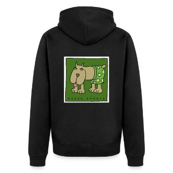 boxer shorts - Unisex Premium Organic Zip Hoodie - black - Back - Nico (187cm)