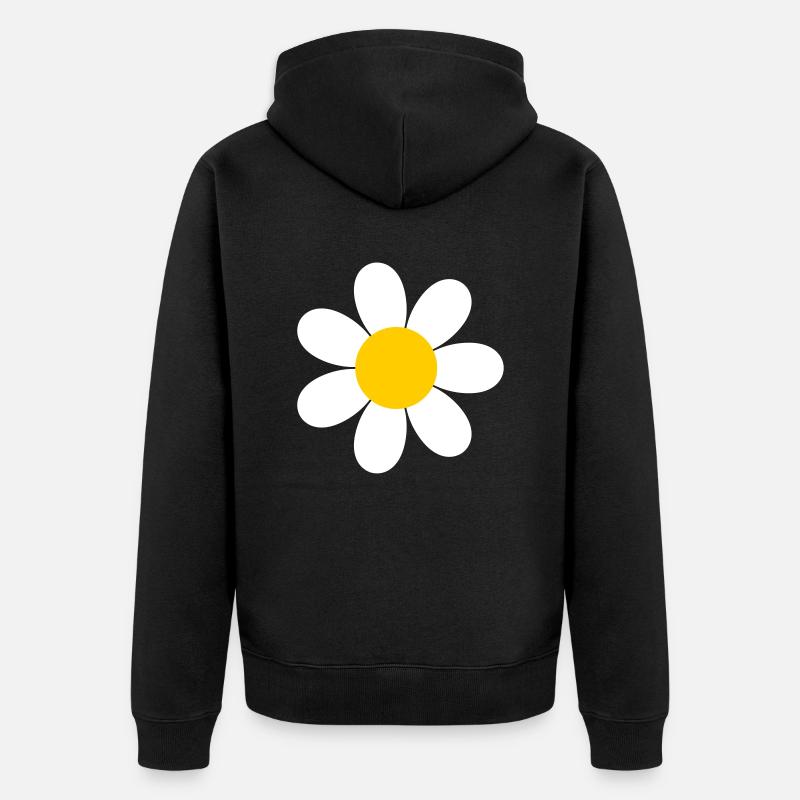 Fleur de marguerite - Veste à capuche bio Premium Unisexe - noir