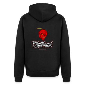 Chili Fan Design Chilihead - Veste à capuche bio Premium Unisexe - noir - Dos - Nico (187cm)
