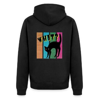 Quoi? Chat - Veste à capuche bio Premium Unisexe - noir - Dos - Nico (187cm)