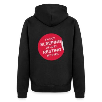 je ne dors pas Citation - Veste à capuche bio Premium Unisexe - noir - Dos - Nico (187cm)