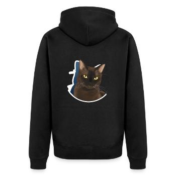 Chat burmese - Veste à capuche bio Premium Unisexe - noir - Dos - Nico (187cm)