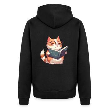 Livres Lecture Chat domestique Chat Chat Livre Chaton - Veste à capuche bio Premium Unisexe - noir - Dos - Nico (187cm)