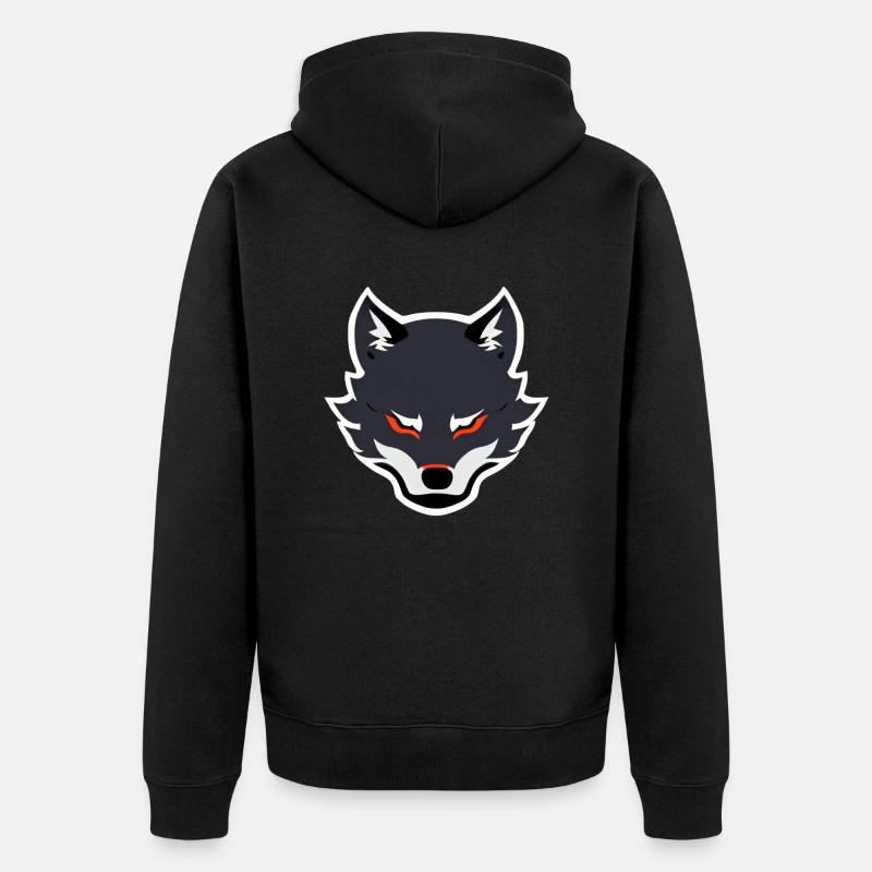 Loup - Veste à capuche bio Premium Unisexe - noir