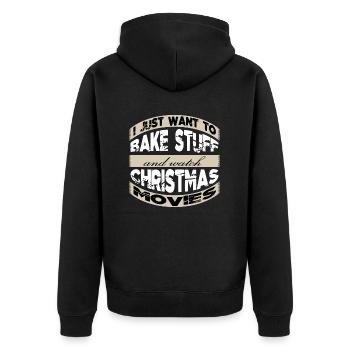 bodybuilding cute baby bakery baker profession - Unisex Premium Bio Zip Hoodie - Schwarz - Hinten - Nico (187cm)