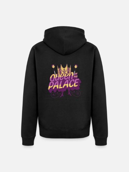 Darts Queen of the Palace - Unisex Premium Organic Zip Hoodie - black