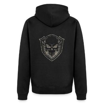 Army War Military Uniform Force Soldier Camouflage - Unisex Premium Organic Zip Hoodie - black - Back - Nico (187cm)