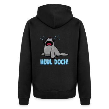 HURLER! - Veste à capuche bio Premium Unisexe - noir - Dos - Nico (187cm)
