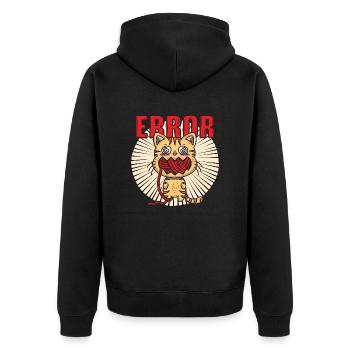 Erreur de chat - Veste à capuche bio Premium Unisexe - noir - Dos - Nico (187cm)