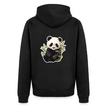 Panda - Veste à capuche bio Premium Unisexe - noir - Dos - Nico (187cm)
