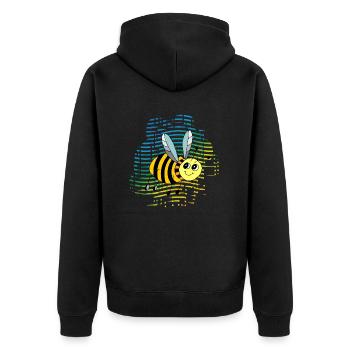 Insekt - Unisex Premium Bio Zip Hoodie - Schwarz - Hinten - Nico (187cm)