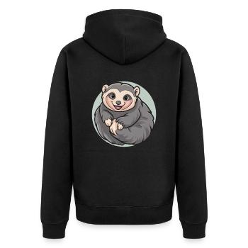 Slow Loris - Unisex Premium Organic Zip Hoodie - black - Back - Nico (187cm)