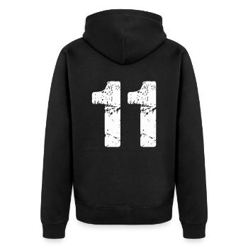 11 - Veste à capuche bio Premium Unisexe - noir - Dos - Nico (187cm)