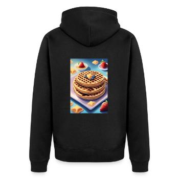 Gros tas de crêpes - Veste à capuche bio Premium Unisexe - noir - Dos - Nico (187cm)