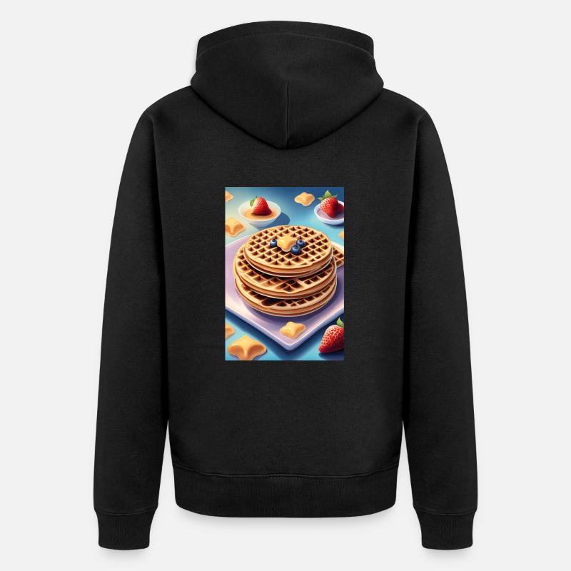 Gros tas de crêpes - Veste à capuche bio Premium Unisexe - noir