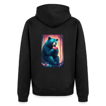 Maman ours - Veste à capuche bio Premium Unisexe - noir - Dos - Nico (187cm)